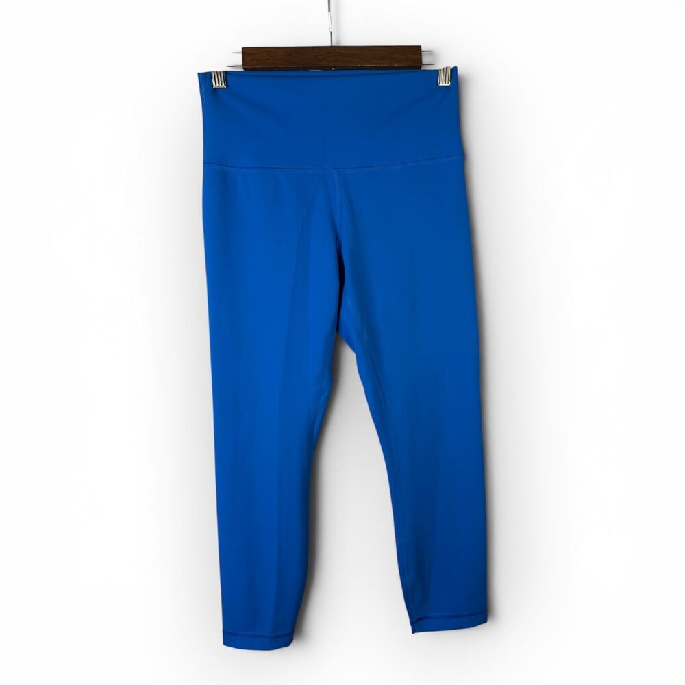 Lululemon Wunder Train High Rise Crop 23" Leggings Cerulean Blue Athletic Yoga 8